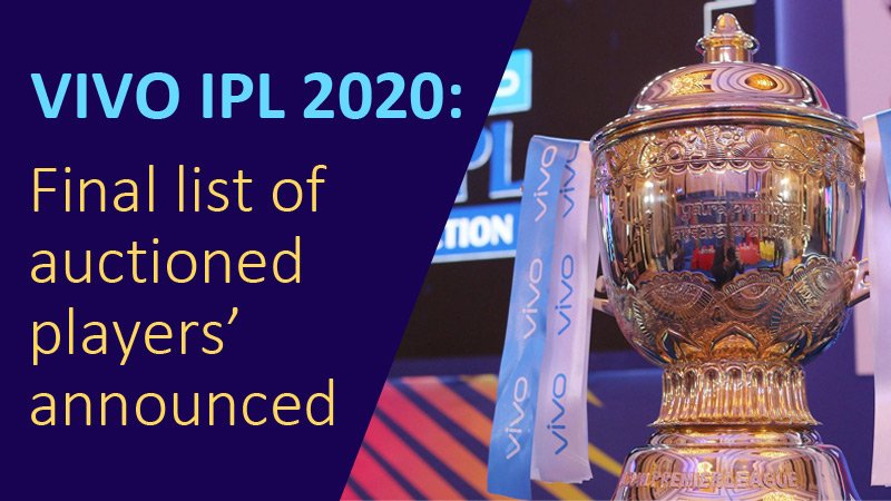 VIVO IPL 2020 Final List 
