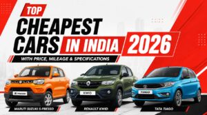 Top Cheapest Cars in India