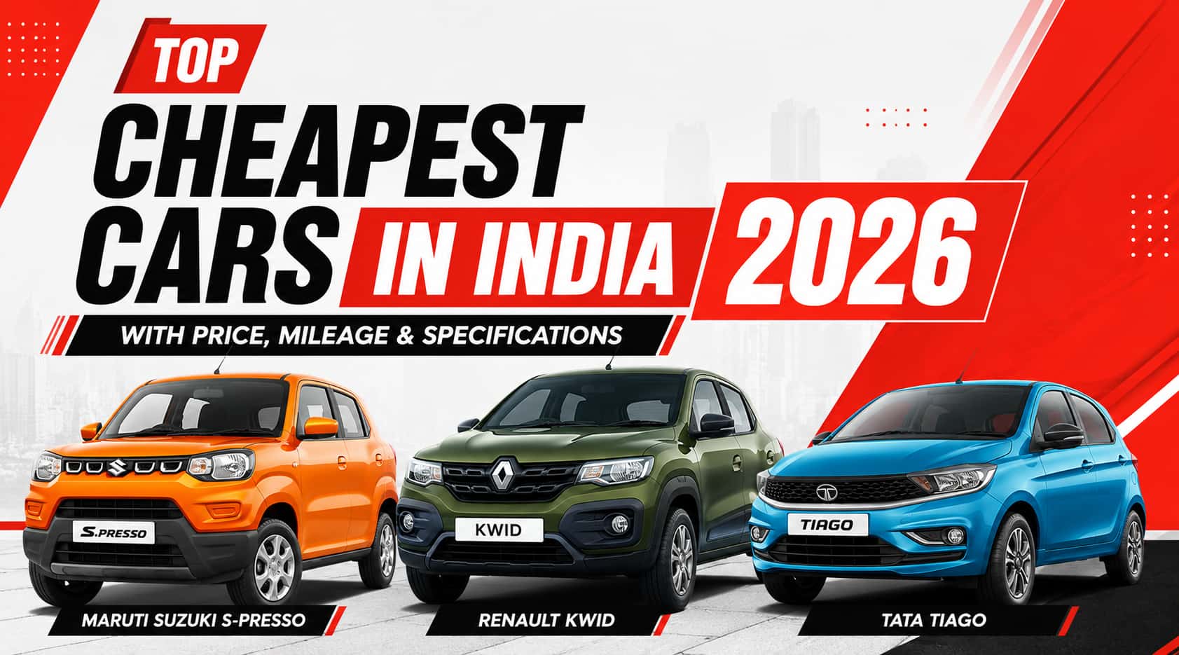 Top Cheapest Cars in India