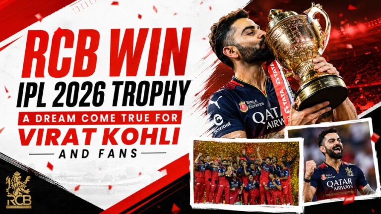 RCB Win IPL 2026 Trophy