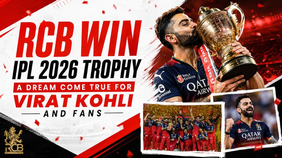 RCB Win IPL 2026 Trophy