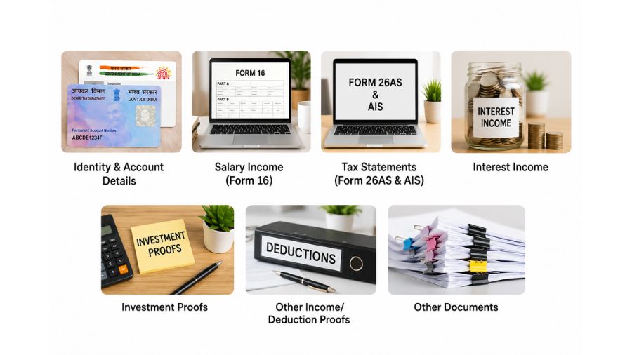Required Documents For File ITR Online