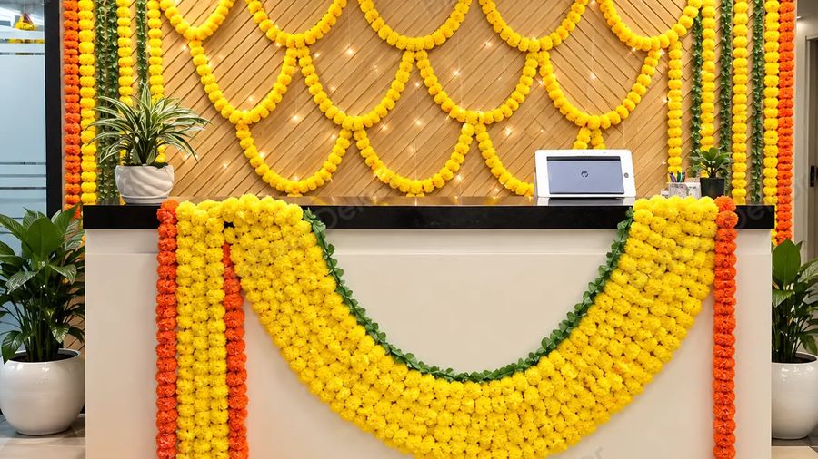 Floral Backdrop for the Reception