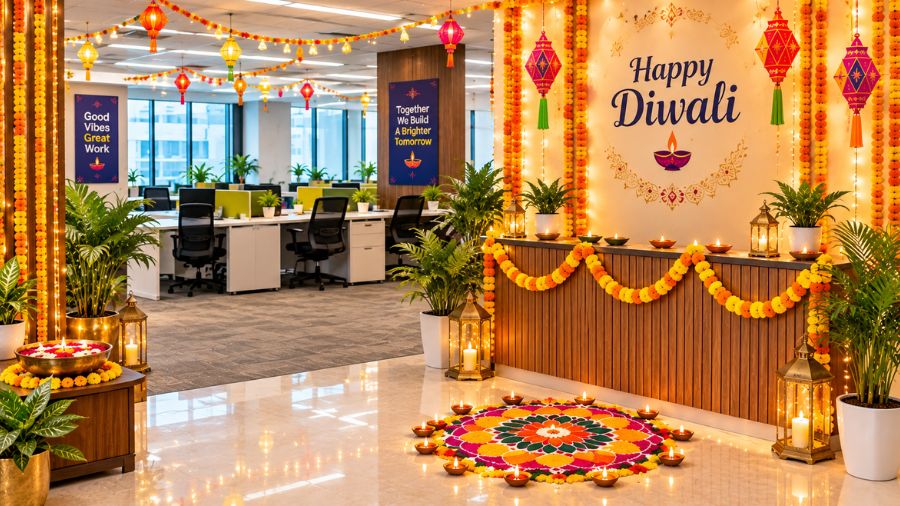 Lovely Diwali Office Decoration Ideas