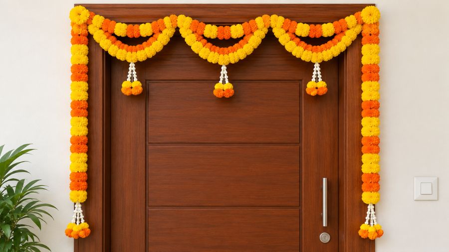 Marigold Torans for the Main Door