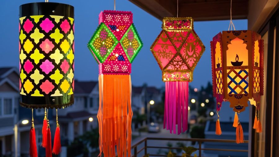 Paper Kandils for the Balcony