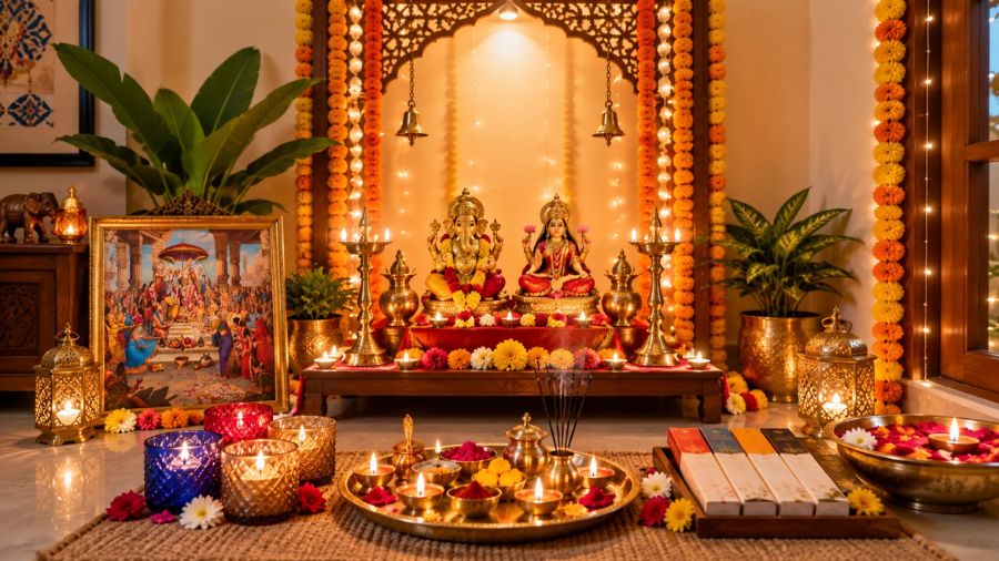 Set Up a Beautiful Lakshmi Pooja Corner